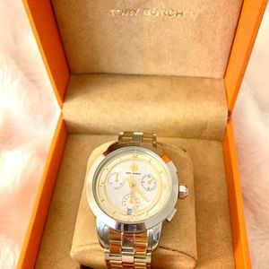 Brand New Tory Burch Watch Silver & Gold